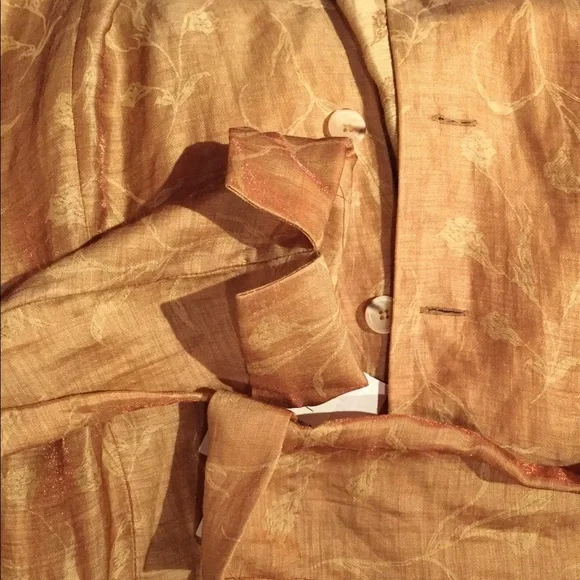 JONES NEW YORK Linen Jacket - PeachTan 16 NWT - Picture 4 of 7